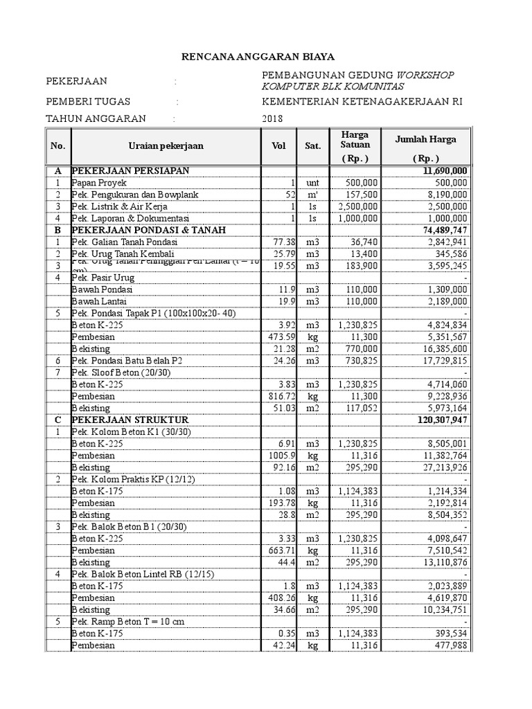 Detail Download Rab Rumah 2 Lantai Excel 2019 Nomer 32