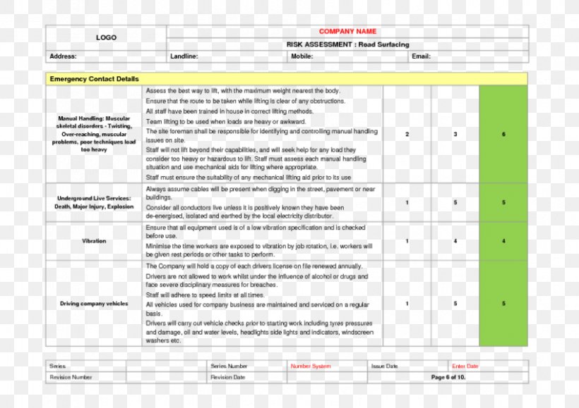 Detail Download Risk Assessment Template Nomer 27