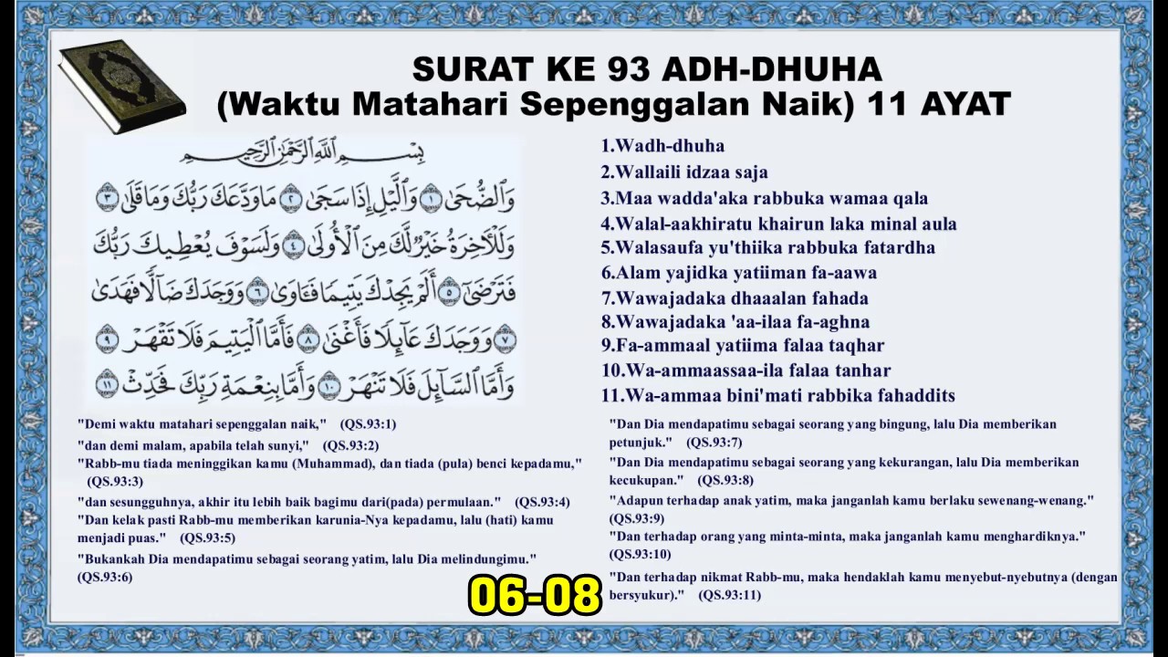 Detail Download Surat Ad Dhuha Nomer 20