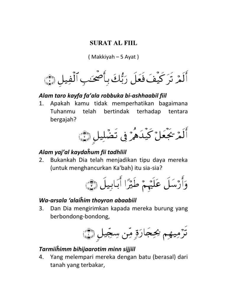 Detail Download Surat Al Fil Dan Artinya Nomer 2