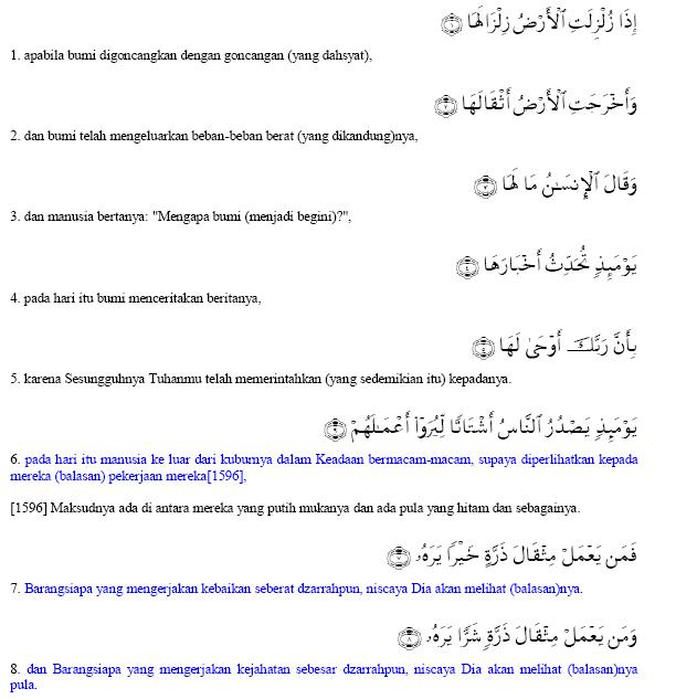 Detail Download Surat Al Zalzalah Dan Artinya Nomer 11