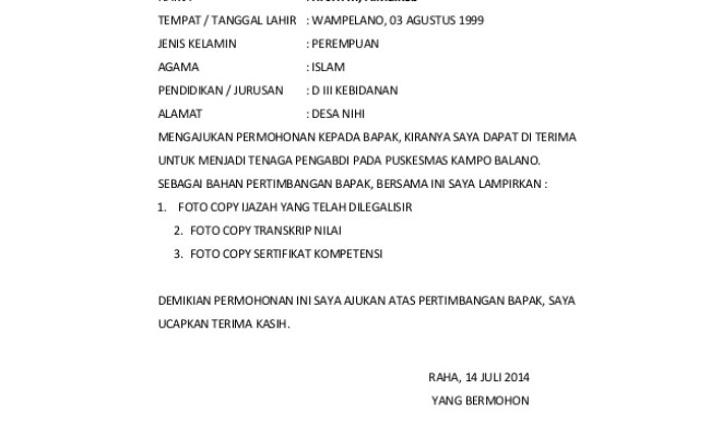 Detail Download Surat Lamaran Kerja 2017 Nomer 18