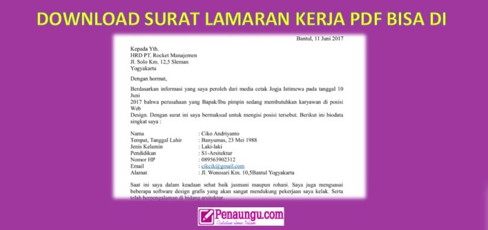 Detail Download Surat Lamaran Kerja 2017 Nomer 30