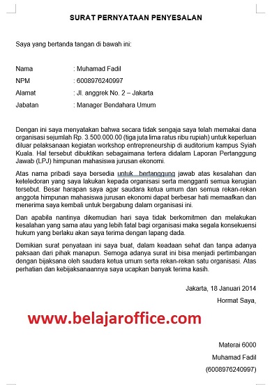 Detail Download Surat Pernyataan Nomer 49