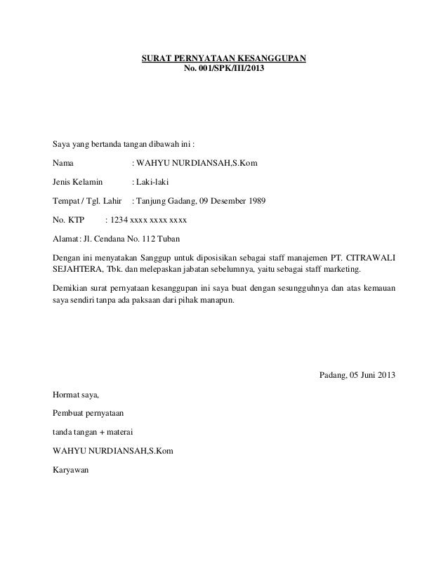 Detail Download Surat Pernyataan Nomer 7