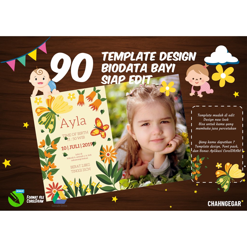 Detail Download Template Biodata Bayi Cdr Nomer 42