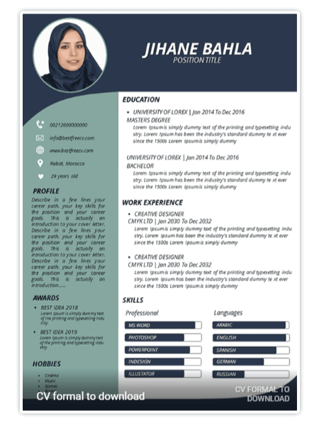 Detail Download Template Cv Formal Nomer 48