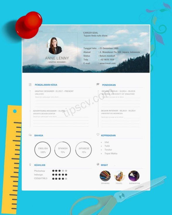 Detail Download Template Cv Indonesia Nomer 18