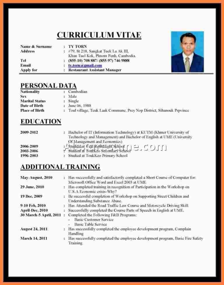 Detail Download Template Cv Indonesia Nomer 5