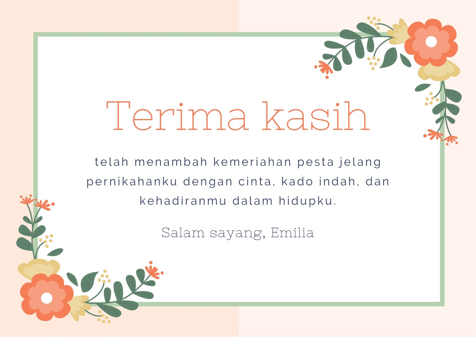 Detail Download Template Kartu Ucapan Terima Kasih Souvenir Pernikahan Nomer 4