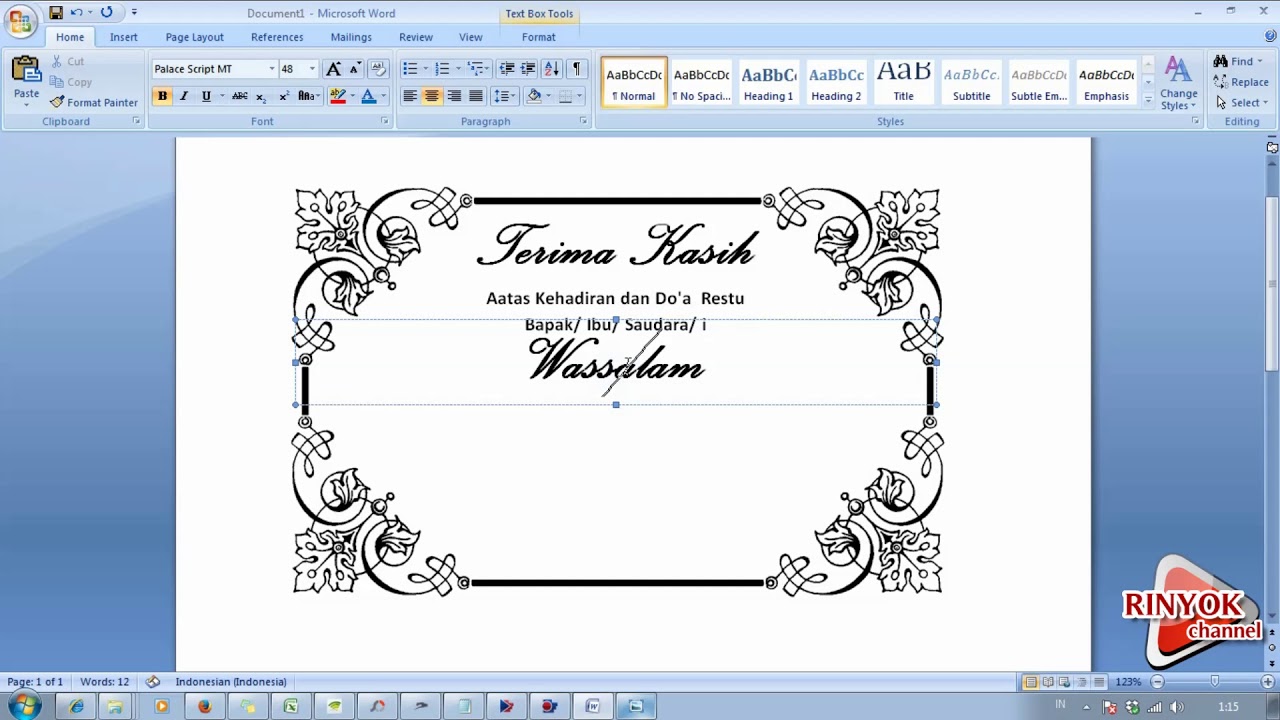 Detail Download Template Kartu Ucapan Terima Kasih Souvenir Pernikahan Word Nomer 26