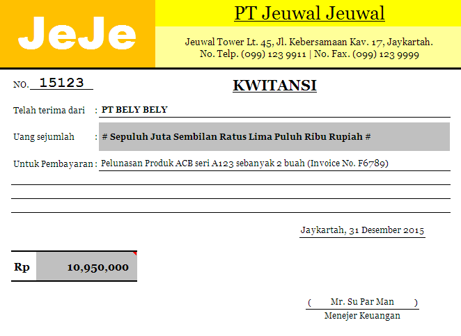 Detail Download Template Kwitansi Nomer 20