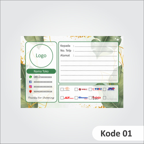 Detail Download Template Label Pengiriman Online Shop Cdr Nomer 17