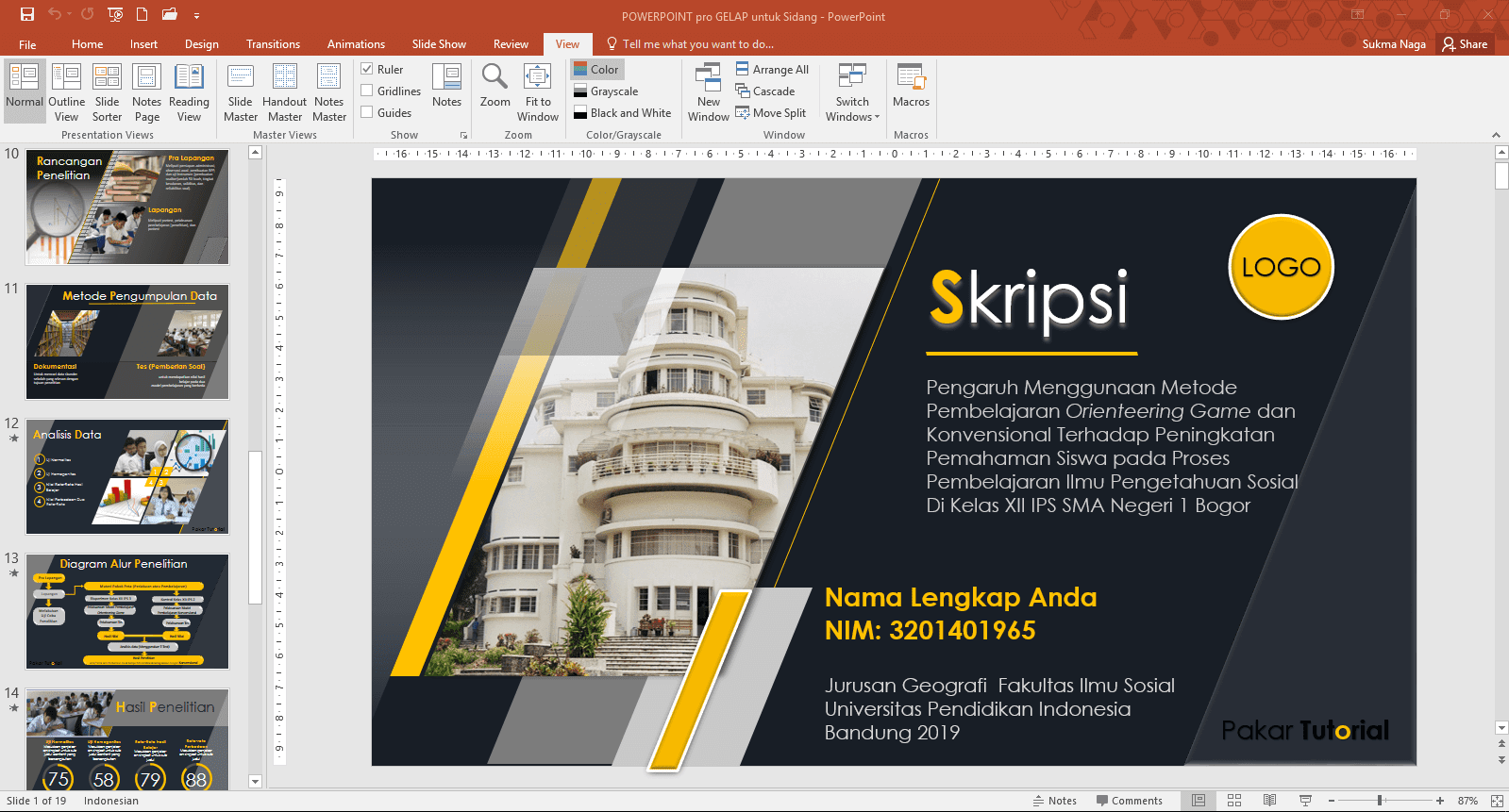 Detail Download Template Ppt Skripsi Nomer 8