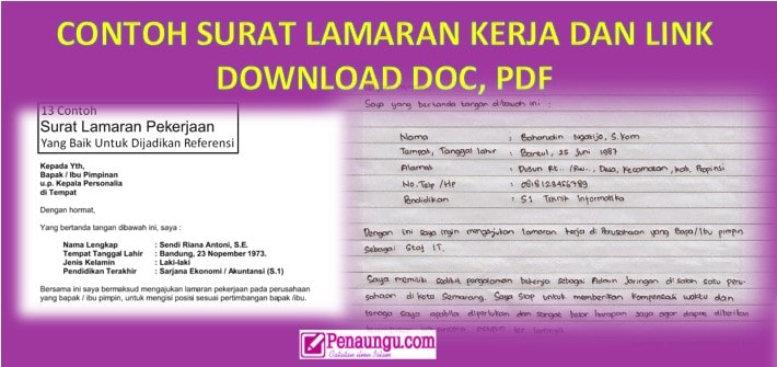 Detail Download Template Surat Lamaran Kerja Nomer 40