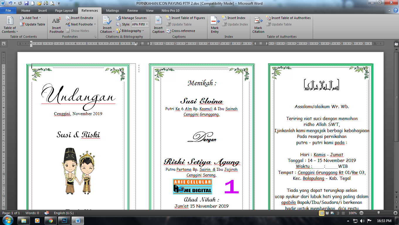 Detail Download Undangan Pernikahan Siap Edit Cdr Nomer 27