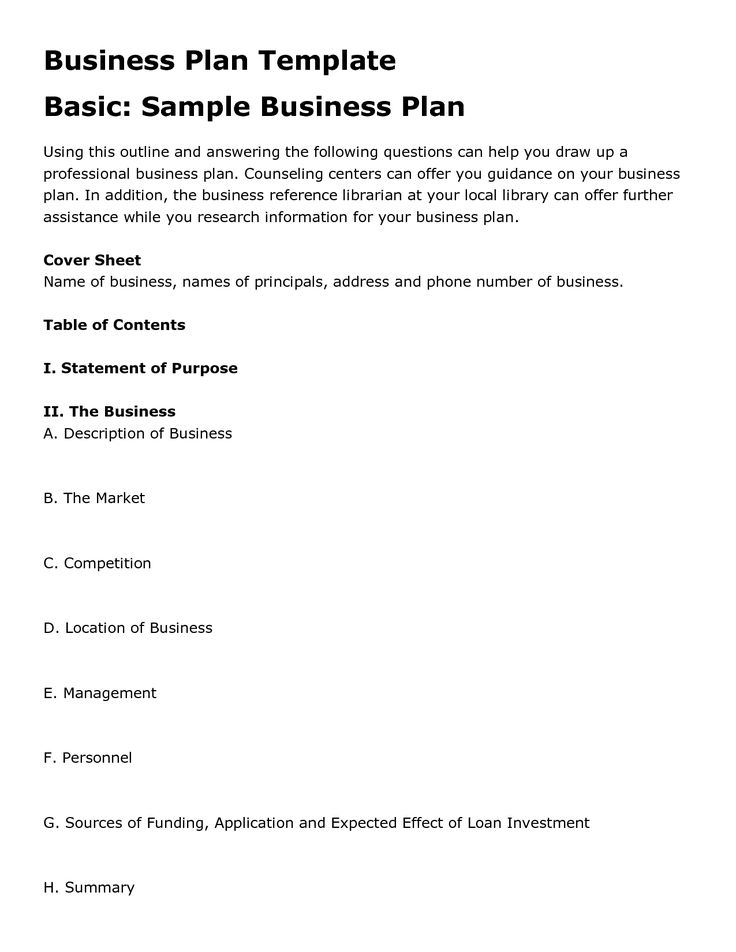Detail Draft Business Plan Template Nomer 18
