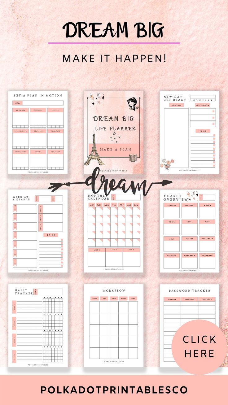 Detail Dream Planner Template Nomer 2