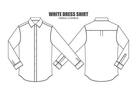 Detail Dress Shirt Template Nomer 2