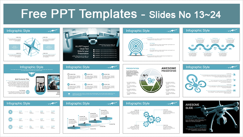 Detail Drone Ppt Template Free Download Nomer 19