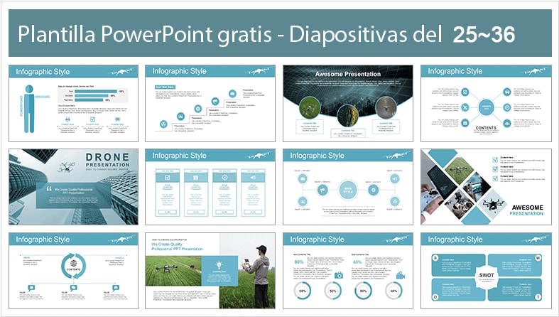 Detail Drone Ppt Template Free Download Nomer 42