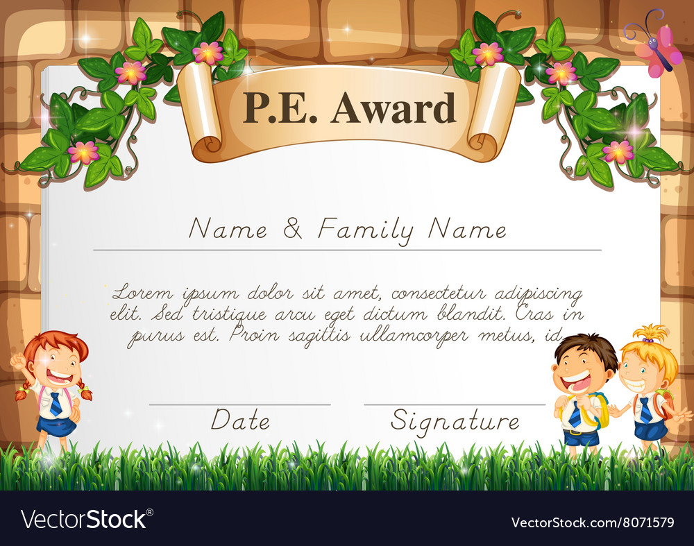 Detail E Certificate Template Nomer 45