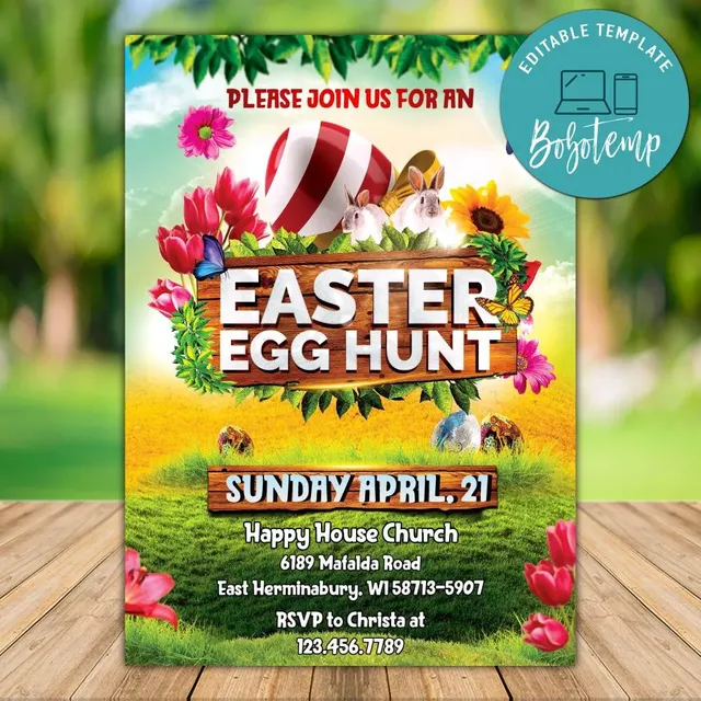 Detail Easter Invitation Template Nomer 46