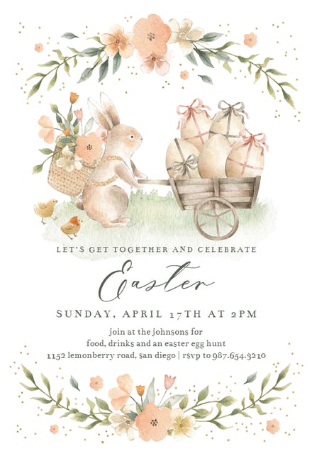 Detail Easter Invitation Template Nomer 51