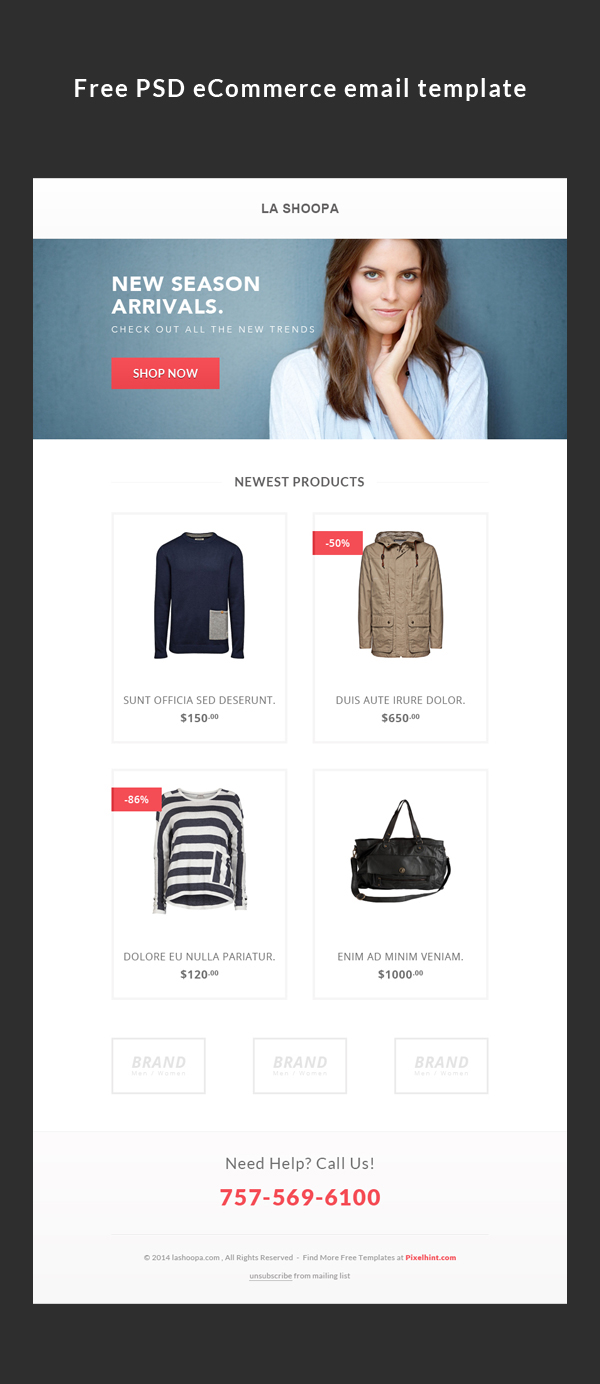 Detail Ecommerce Email Template Nomer 18