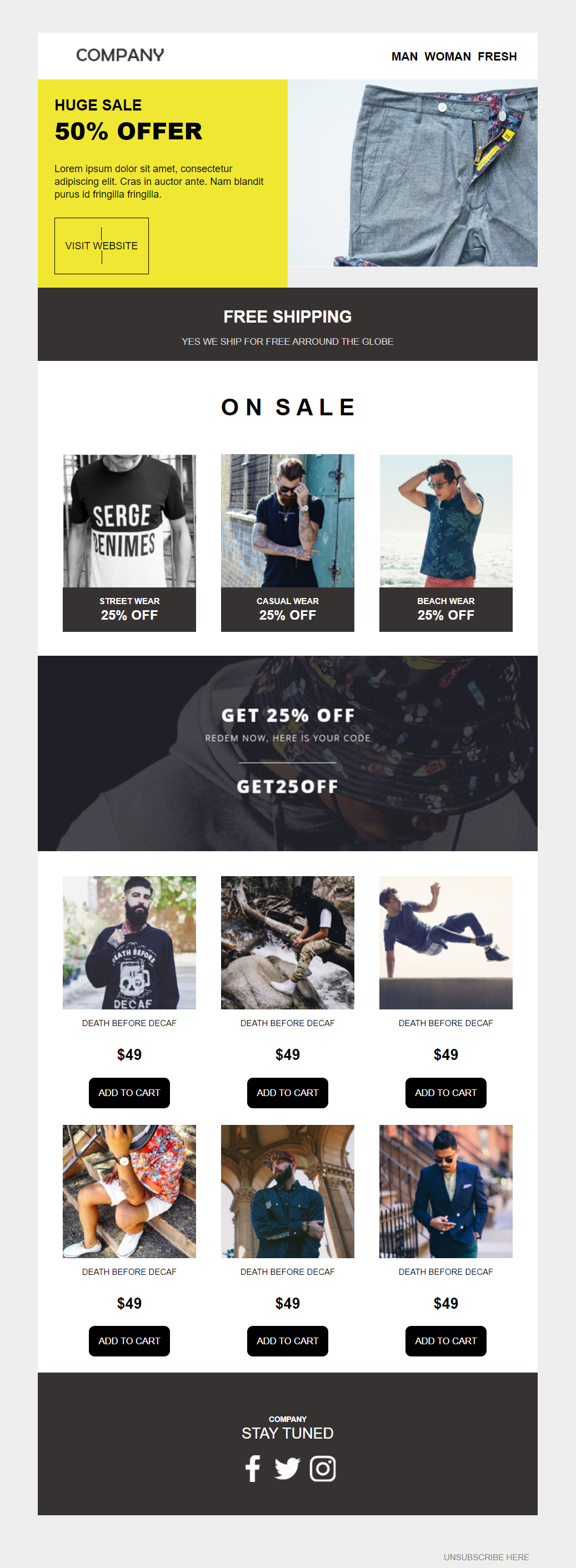 Detail Ecommerce Email Template Nomer 32