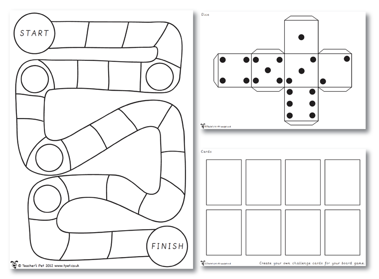 Detail Editable Blank Board Game Template Nomer 4