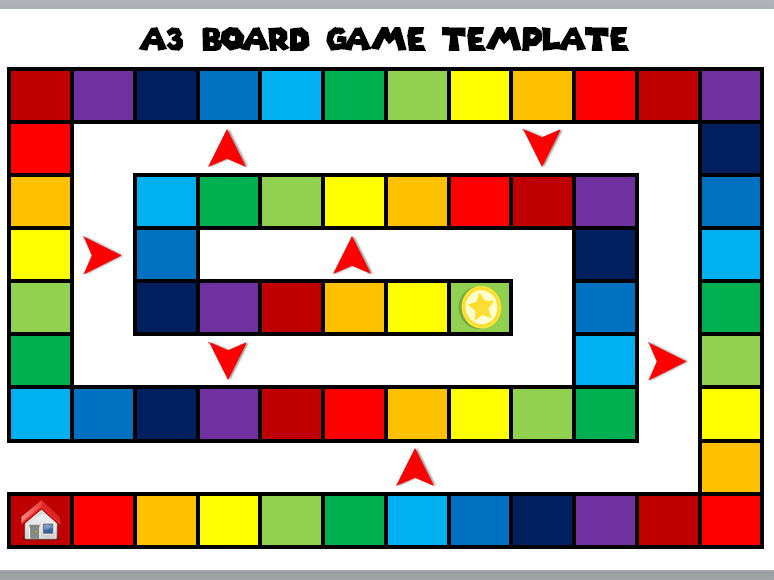 Detail Editable Blank Board Game Template Nomer 33