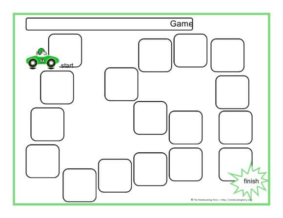 Detail Editable Blank Board Game Template Nomer 6