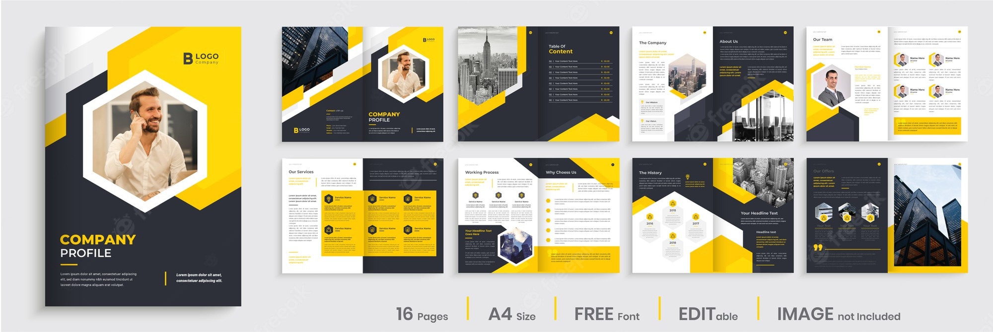 Detail Editable Company Profile Template Nomer 9