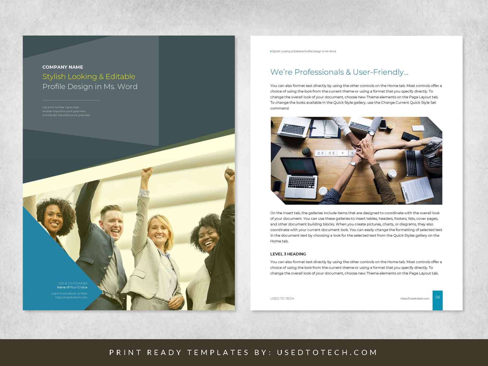 Detail Editable Company Profile Template Word Nomer 3