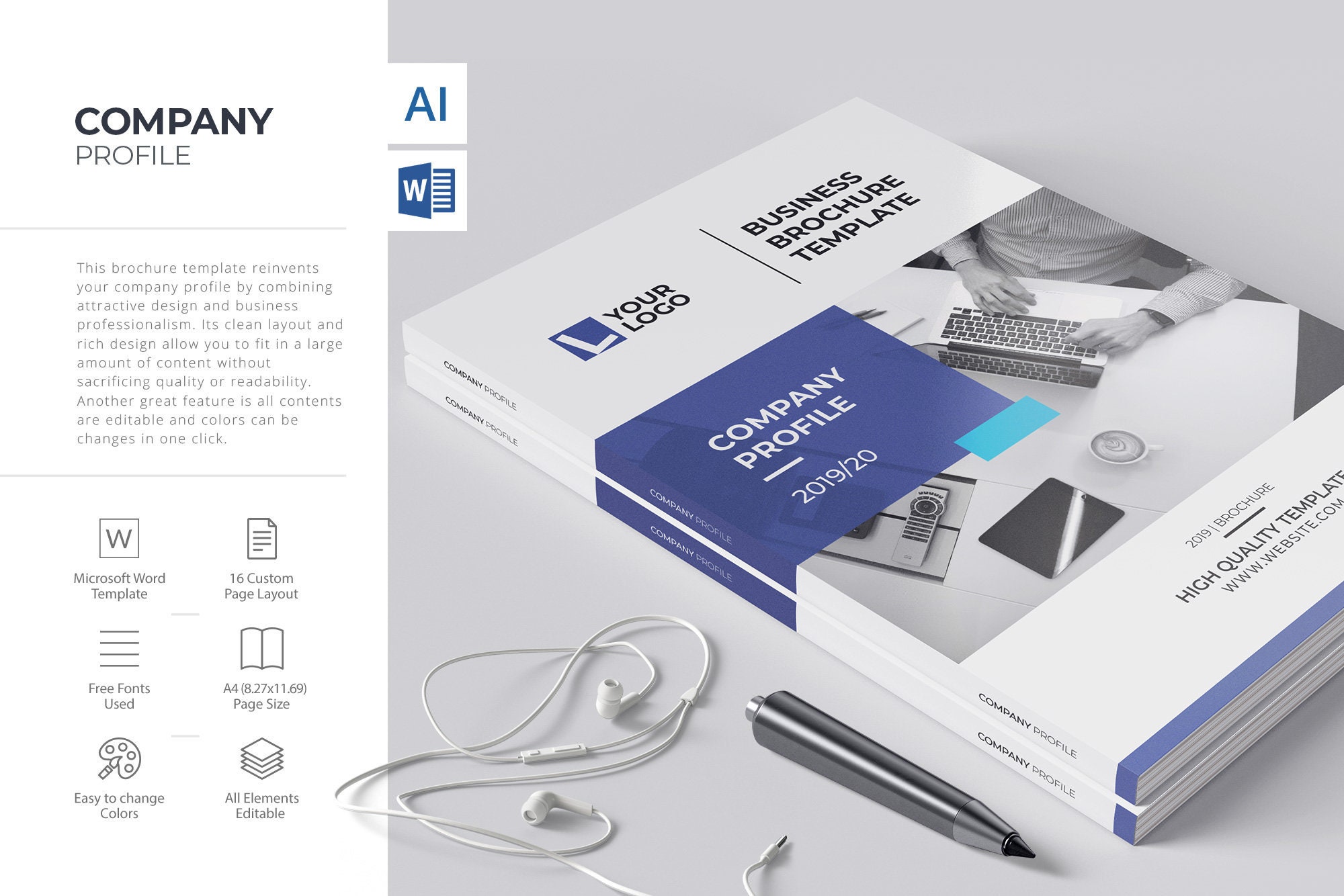 Detail Editable Company Profile Template Word Nomer 29