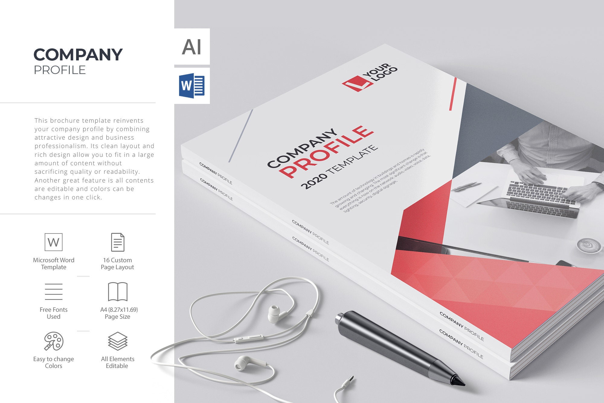 Detail Editable Company Profile Template Word Nomer 45