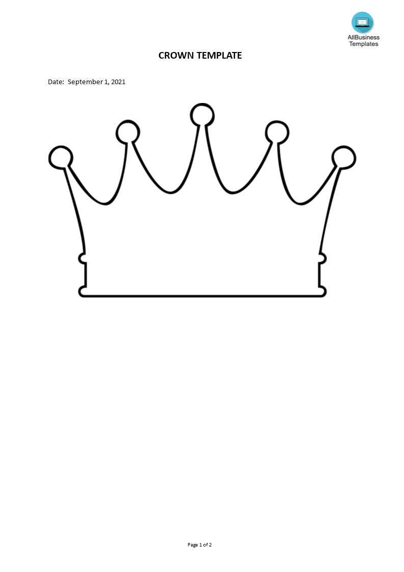 Detail Editable Crown Template Nomer 14