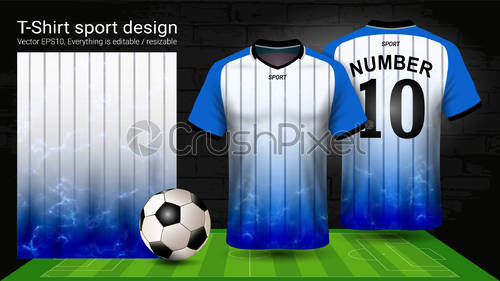 Detail Editable Football Jersey Template Nomer 14