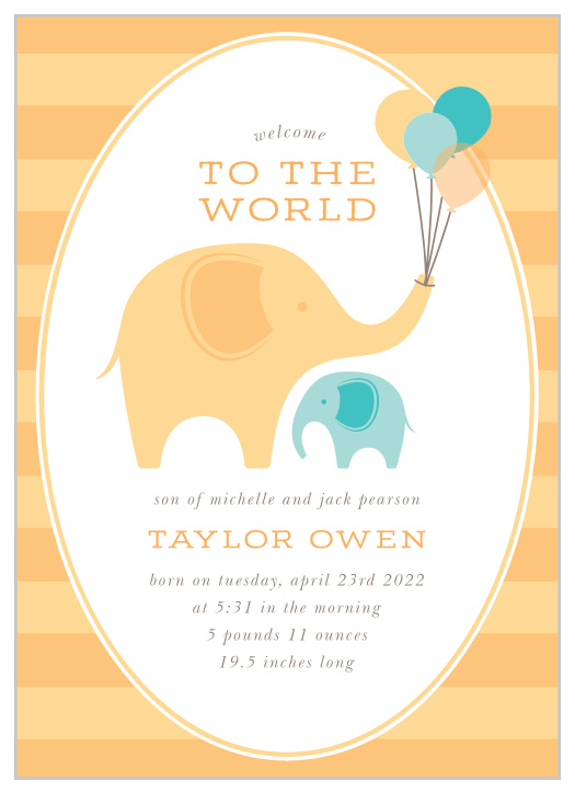 Detail Editable Free Birth Announcement Template Nomer 24