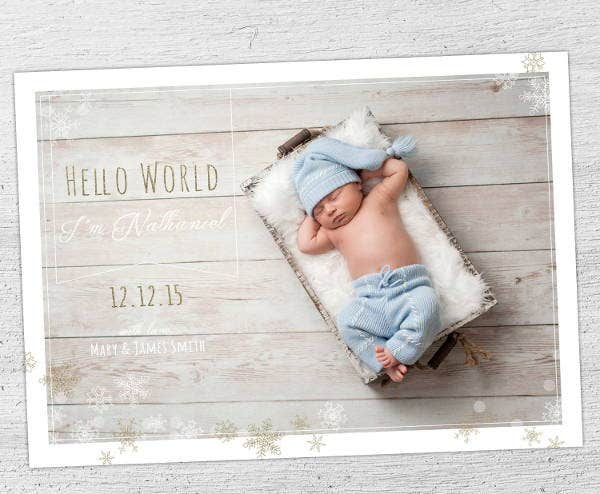 Detail Editable Free Birth Announcement Template Nomer 34