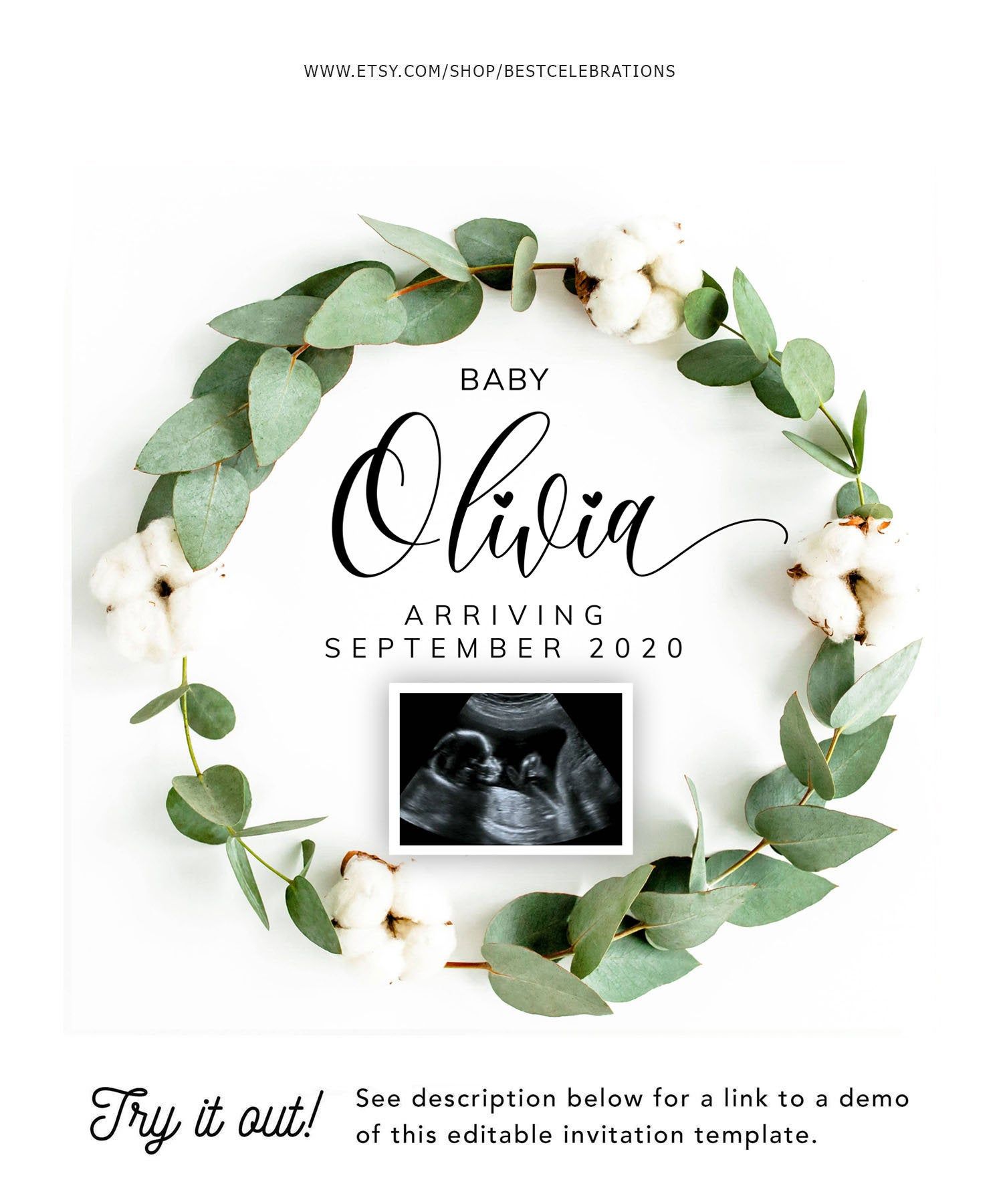 Detail Editable Free Birth Announcement Template Nomer 53