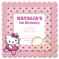 Detail Editable Hello Kitty Invitation Template Nomer 12