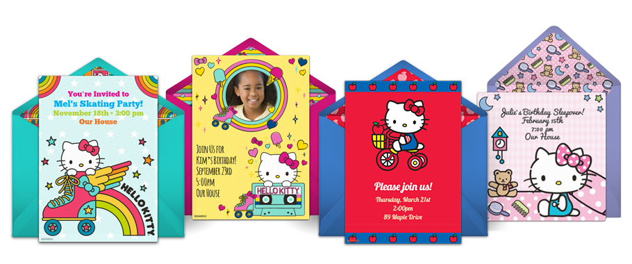 Detail Editable Hello Kitty Invitation Template Nomer 19