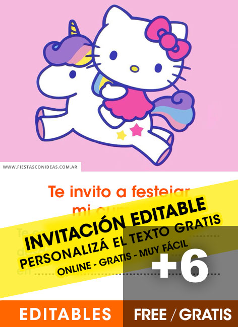 Detail Editable Hello Kitty Invitation Template Nomer 21