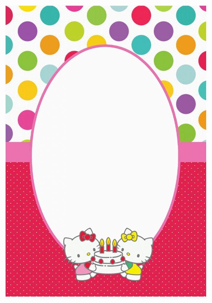 Detail Editable Hello Kitty Invitation Template Nomer 33