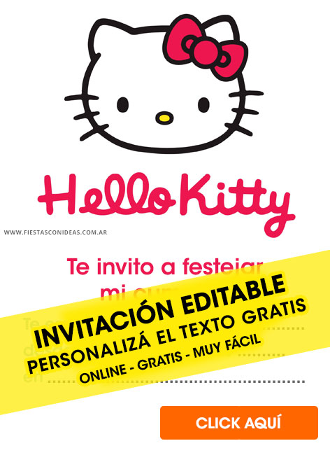 Detail Editable Hello Kitty Invitation Template Nomer 35