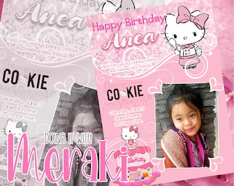 Detail Editable Hello Kitty Invitation Template Nomer 39