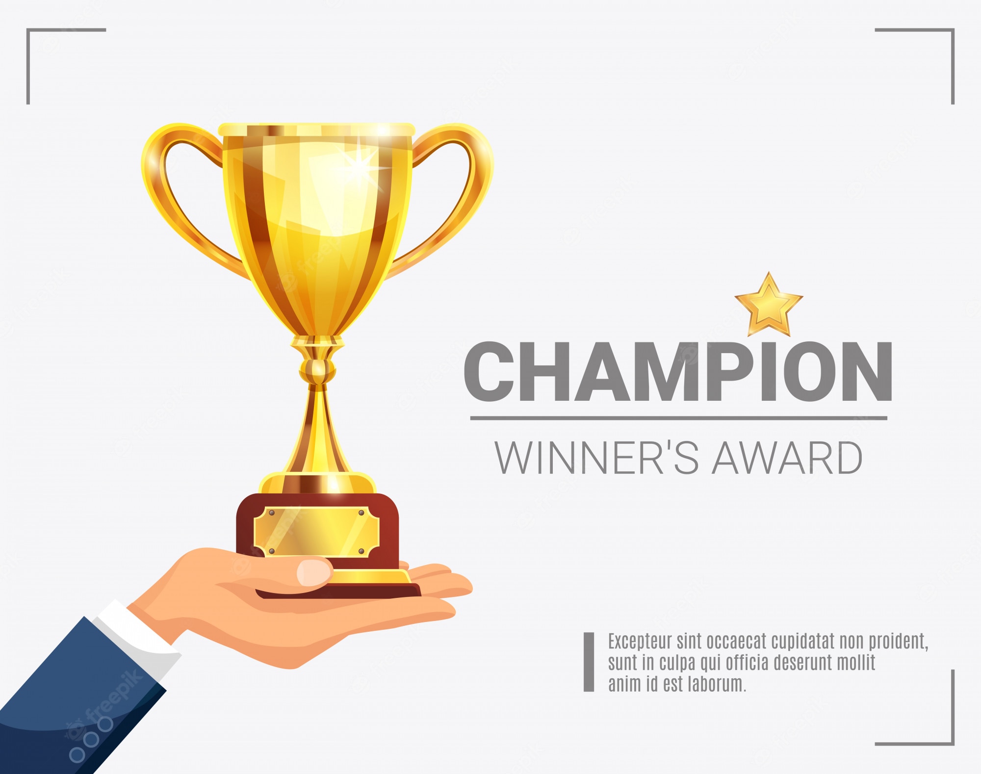 Detail Editable Trophy Template Nomer 7