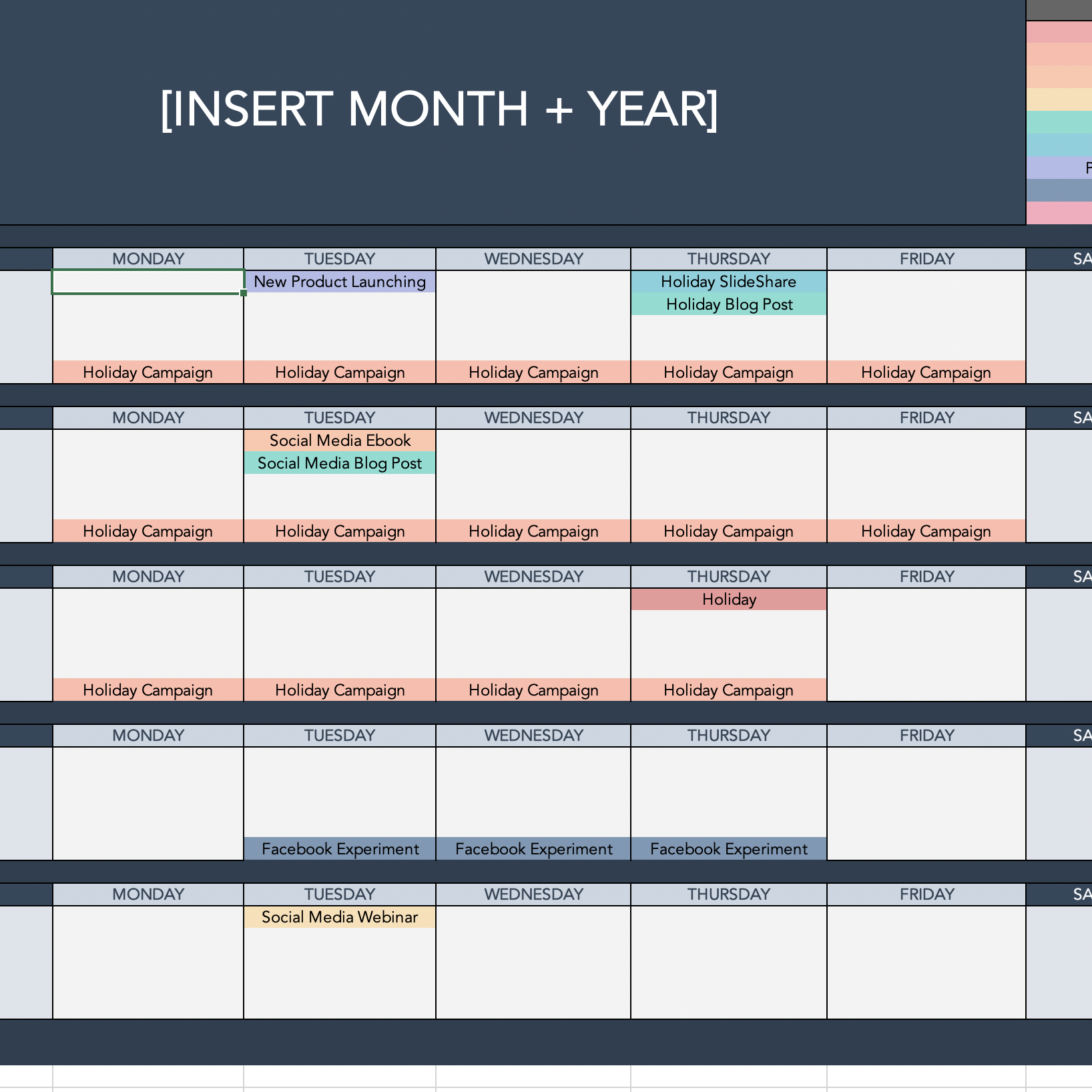 Detail Editorial Calendar Template 2019 Nomer 16